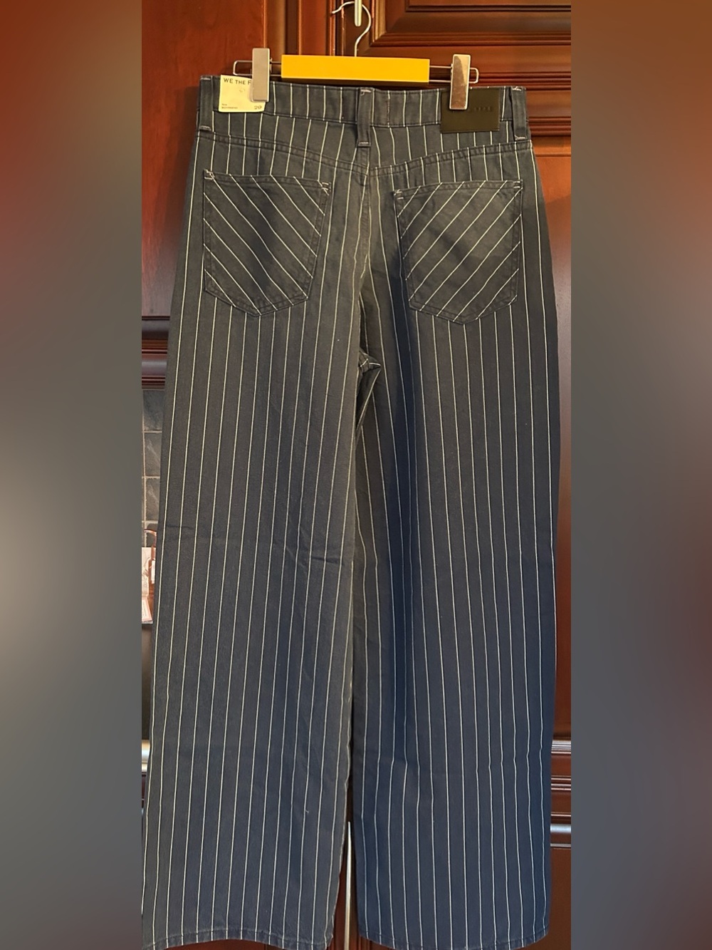 FREE PEOPLE x We The Free Nia Striped Boyfriend Jeans size 28 - Picture 8 of 9